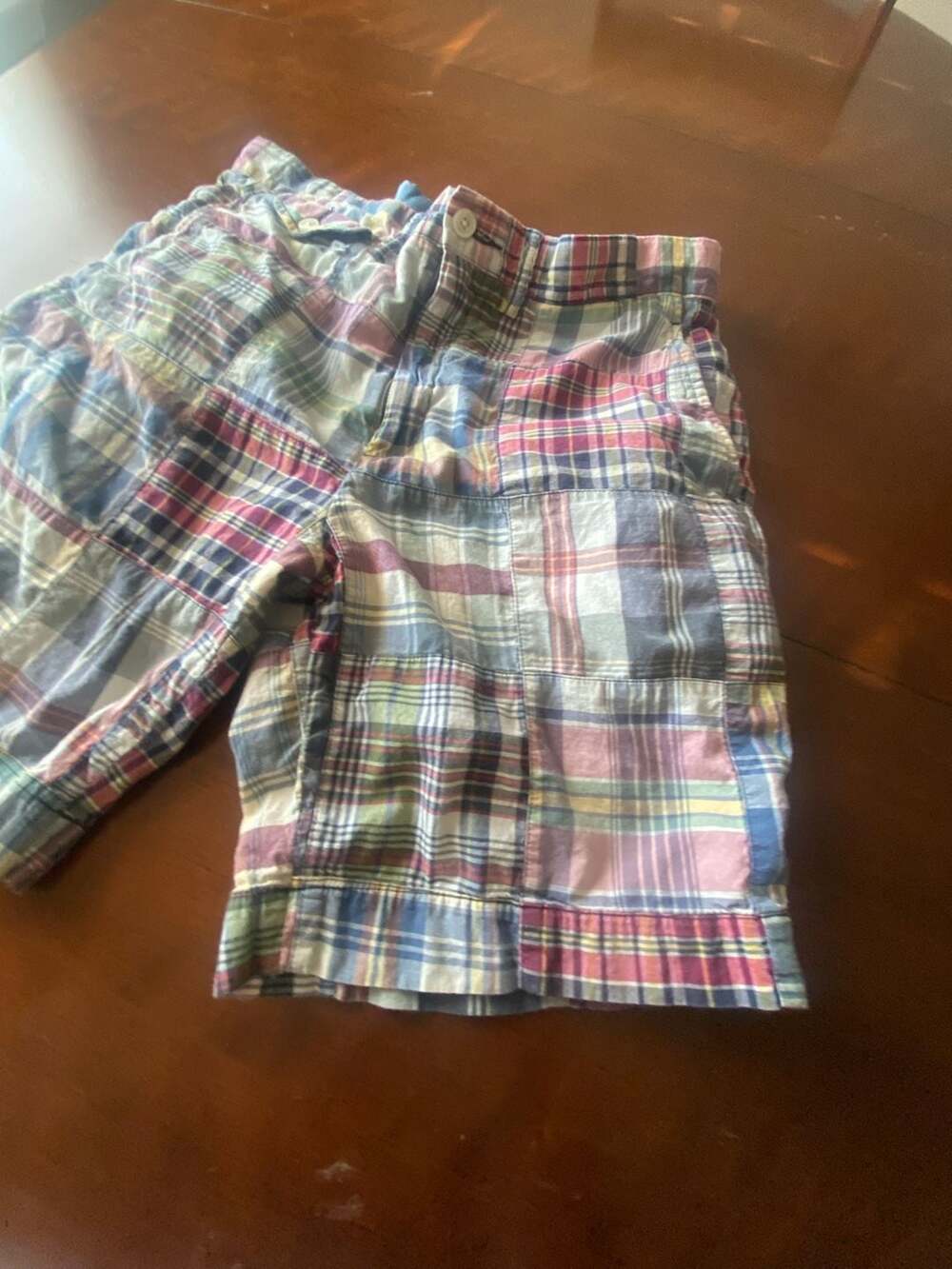 Polo Ralph Lauren Classic Fit Multicolor Patchwork Plaid Cotton Shorts Size 33 - Picture 3 of 7